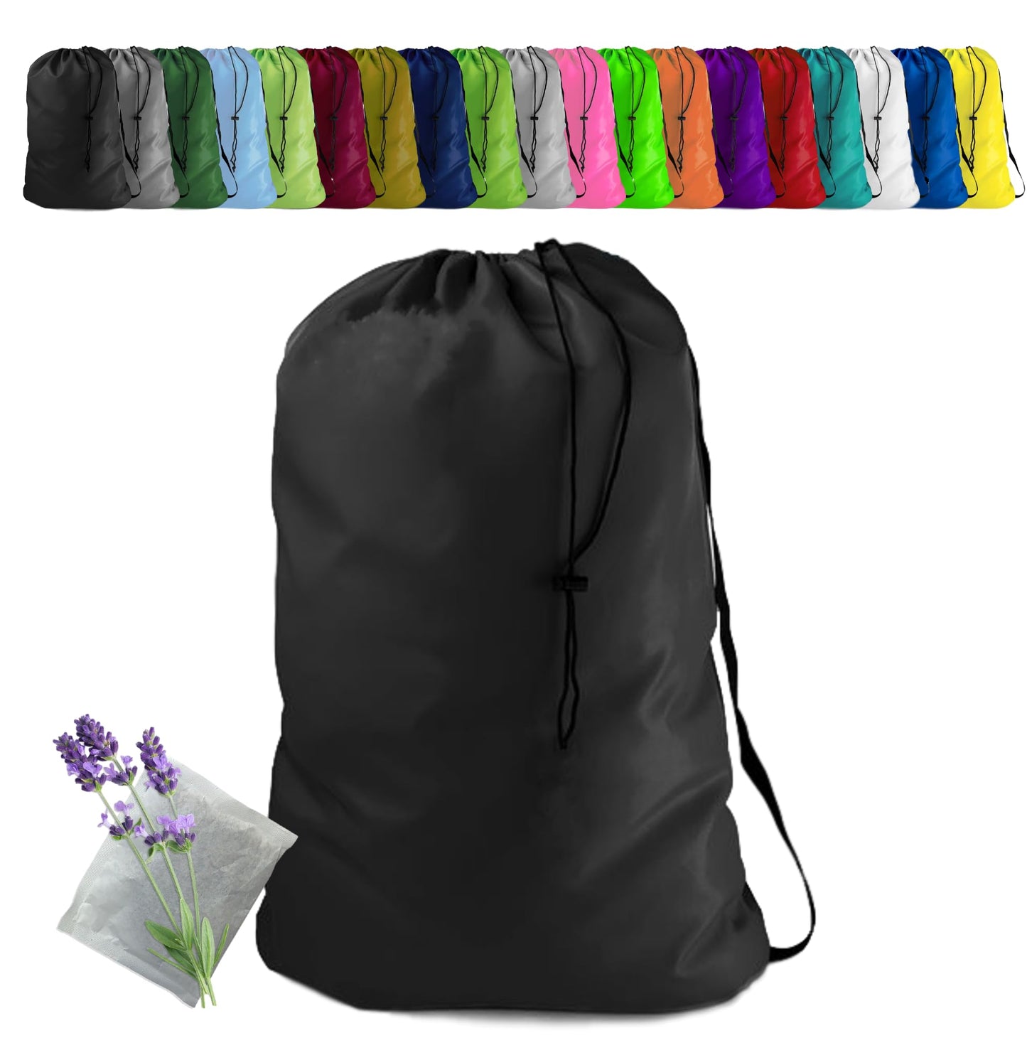 Heavy Duty Laundry Bag w/Shoulder Strap by Ultra Essentials, XXL 30" X 40" Tear Resistant Utility Bags, Dorm Hamper, Camping Tent, Sports Ball, Clothes, Yarn Storage, 1 Lavender Sachet