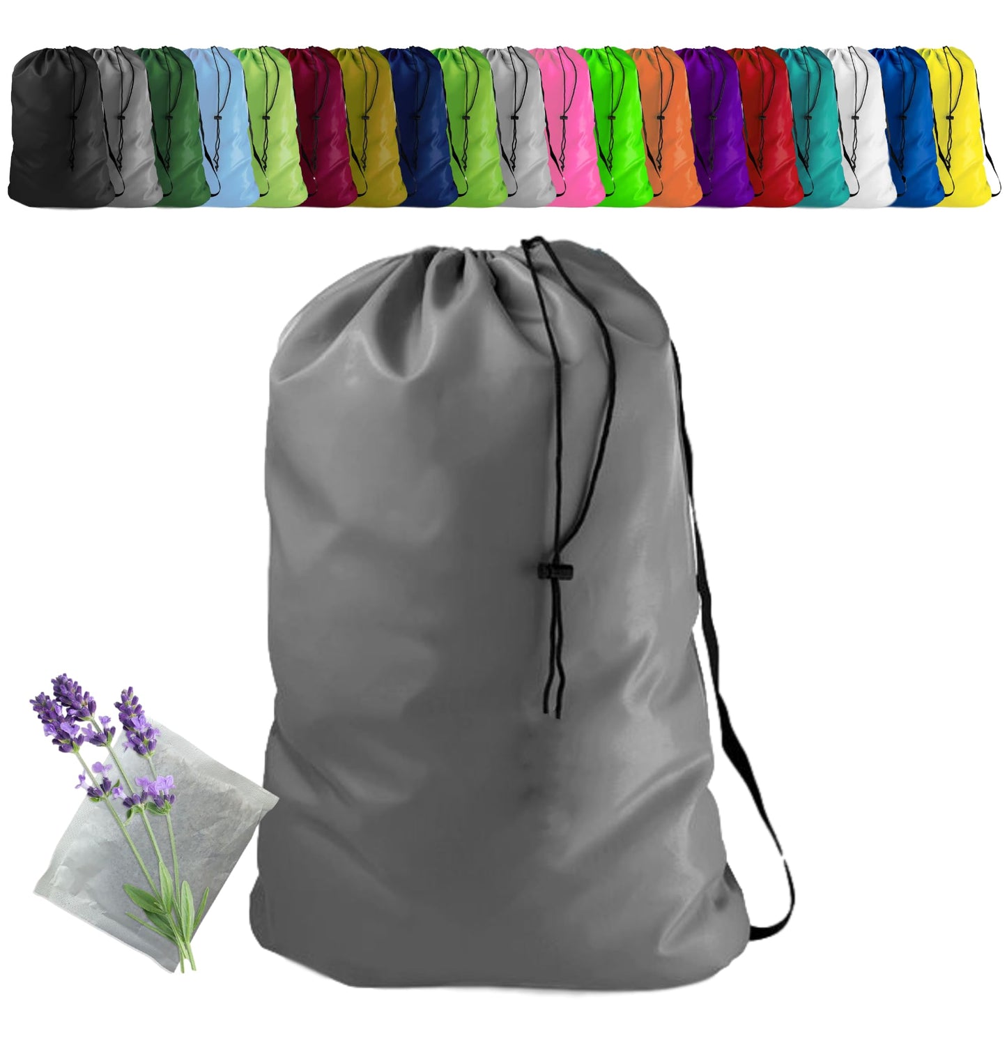 Heavy Duty Laundry Bag w/Shoulder Strap by Ultra Essentials, XXL 30" X 40" Tear Resistant Utility Bags, Dorm Hamper, Camping Tent, Sports Ball, Clothes, Yarn Storage, 1 Lavender Sachet