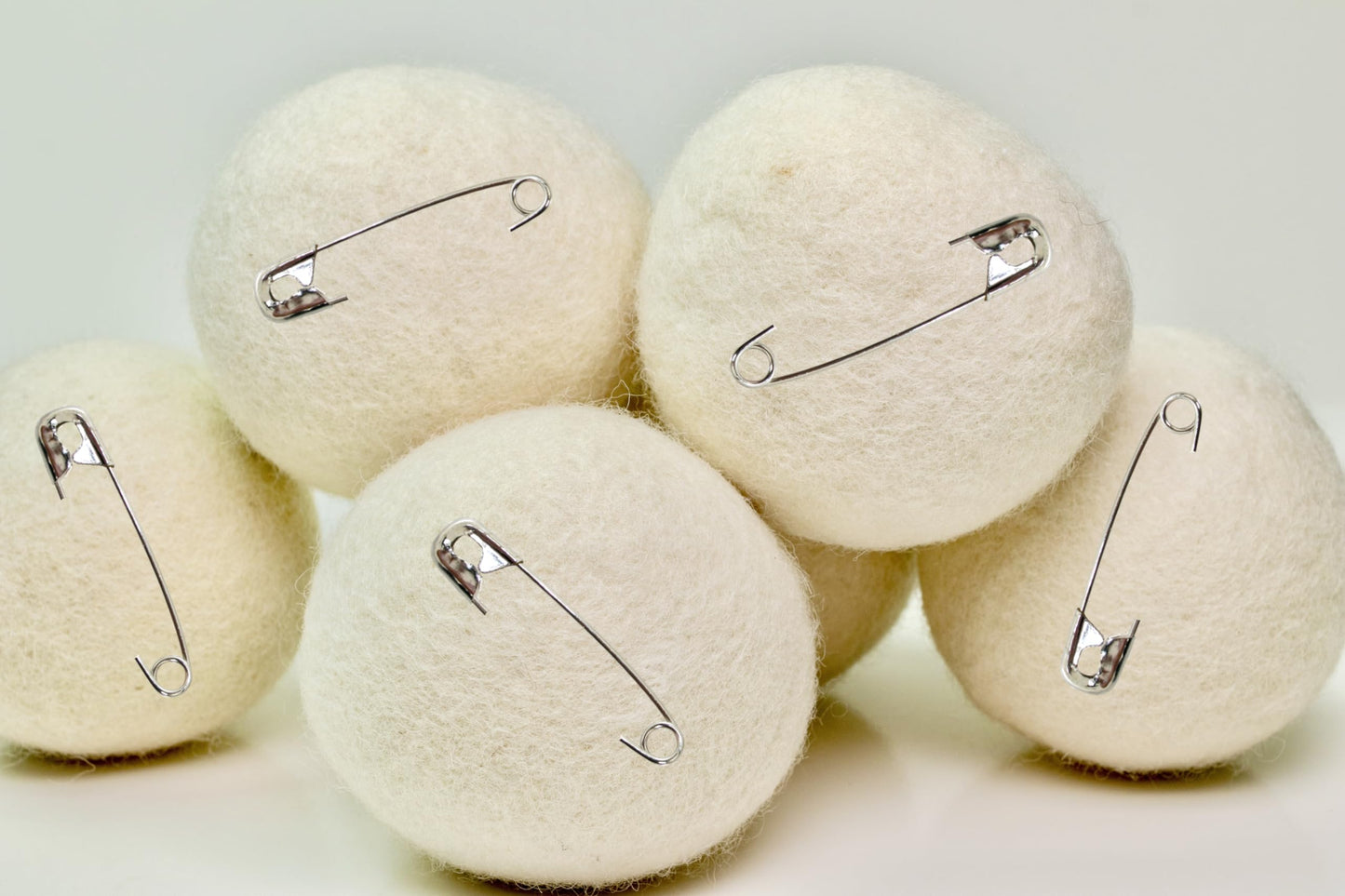 Lavender Dryer Sachets to Freshen Your Laundry, 6 Pack & 6 XL Wool Dryer Balls plus 12 Large Safety Pins to Prevent Static, Bundle