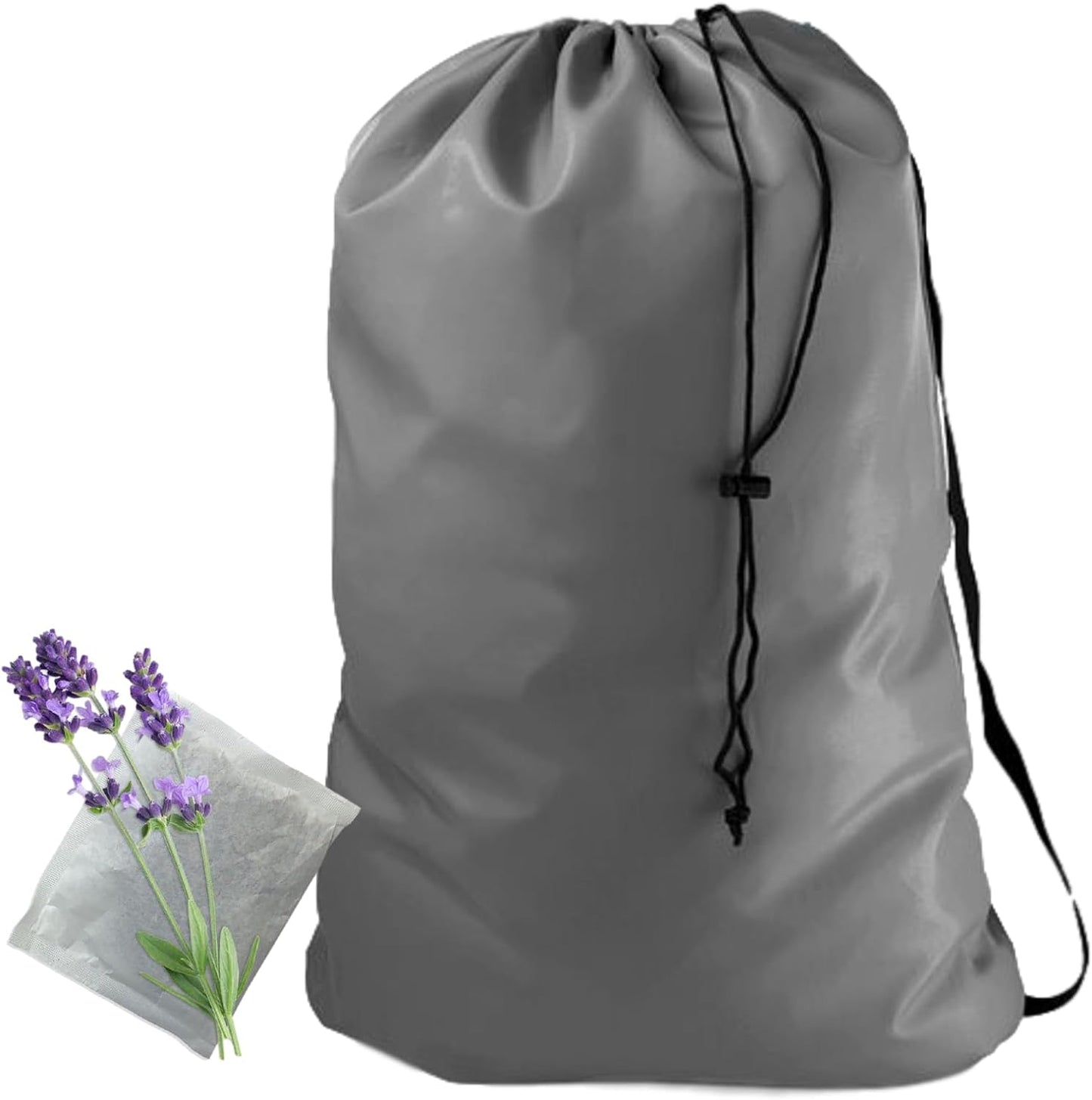 A++Heavy Duty Laundry Bag w/Shoulder Strap by Ultra Essentials, XL 24" X 36" Tear Resistant Utility Bags, Dorm Hamper, Camping Tent, Sports Ball, Clothes, Yarn Storage, 1 Lavender Sachet