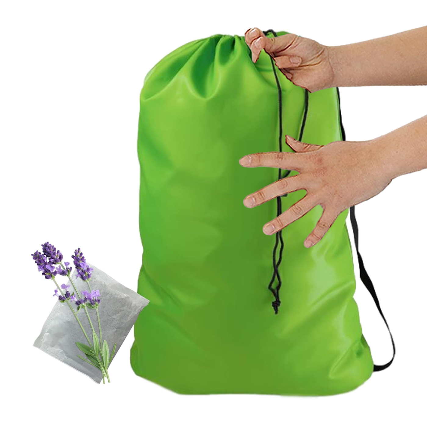 A++Heavy Duty Laundry Bag w/Shoulder Strap by Ultra Essentials, XL 24" X 36" Tear Resistant Utility Bags, Dorm Hamper, Camping Tent, Sports Ball, Clothes, Yarn Storage, 1 Lavender Sachet