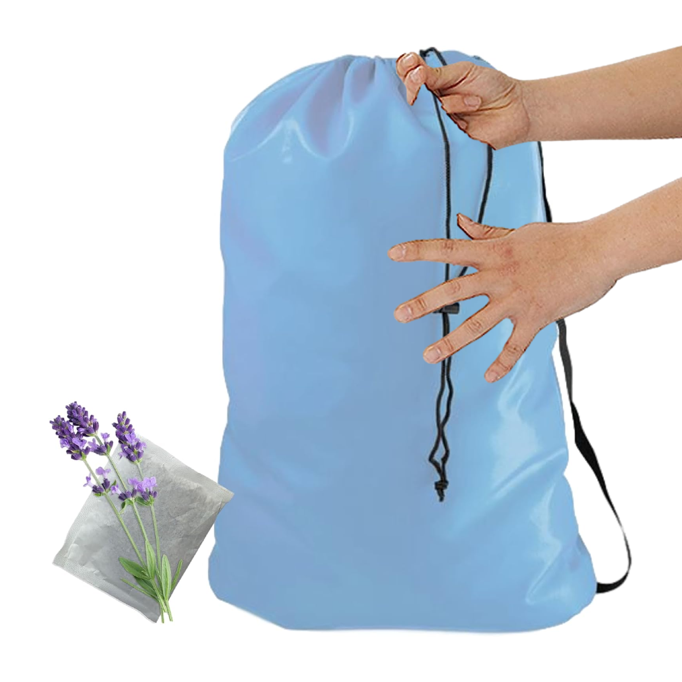 A++Heavy Duty Laundry Bag w/Shoulder Strap by Ultra Essentials, XL 24" X 36" Tear Resistant Utility Bags, Dorm Hamper, Camping Tent, Sports Ball, Clothes, Yarn Storage, 1 Lavender Sachet