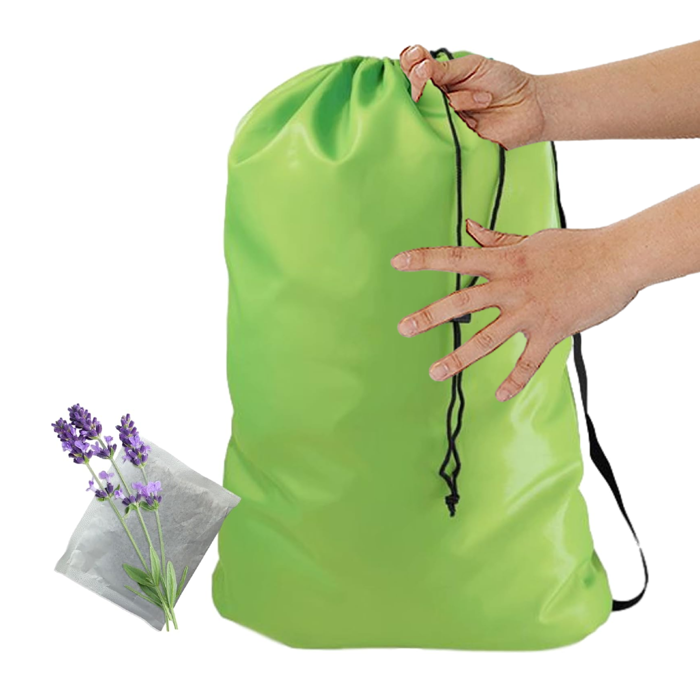 A++Heavy Duty Laundry Bag w/Shoulder Strap by Ultra Essentials, XL 24" X 36" Tear Resistant Utility Bags, Dorm Hamper, Camping Tent, Sports Ball, Clothes, Yarn Storage, 1 Lavender Sachet