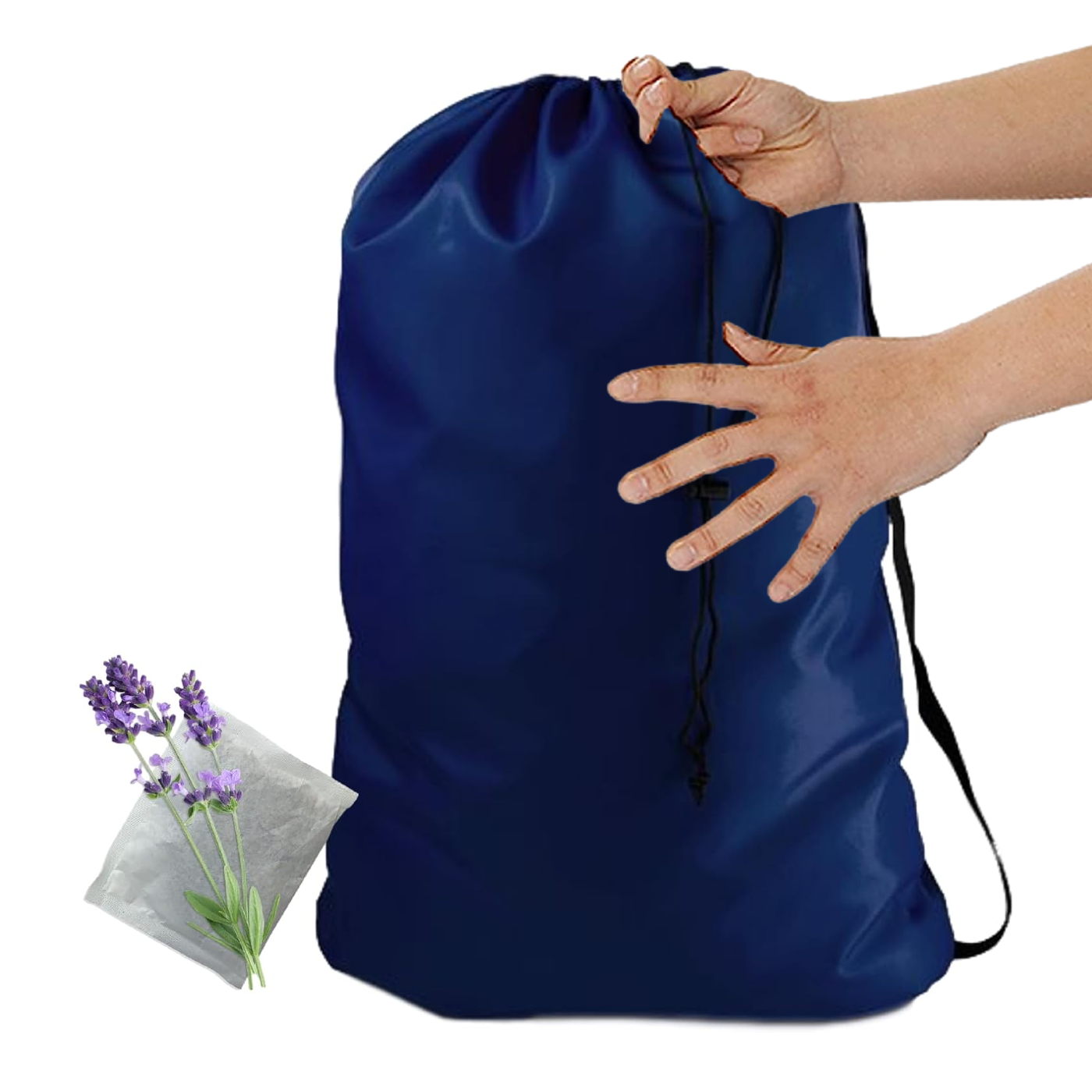 A++Heavy Duty Laundry Bag w/Shoulder Strap by Ultra Essentials, XL 24" X 36" Tear Resistant Utility Bags, Dorm Hamper, Camping Tent, Sports Ball, Clothes, Yarn Storage, 1 Lavender Sachet