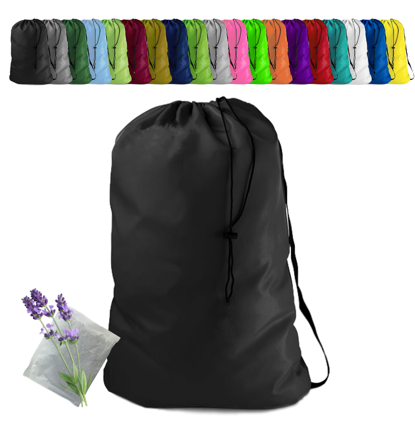 Heavy Duty Laundry Bag w/Shoulder Strap by Ultra Essentials, XXL 30" X 40" Tear Resistant Utility Bags, Dorm Hamper, Camping Tent, Sports Ball, Clothes, Yarn Storage, 1 Lavender Sachet