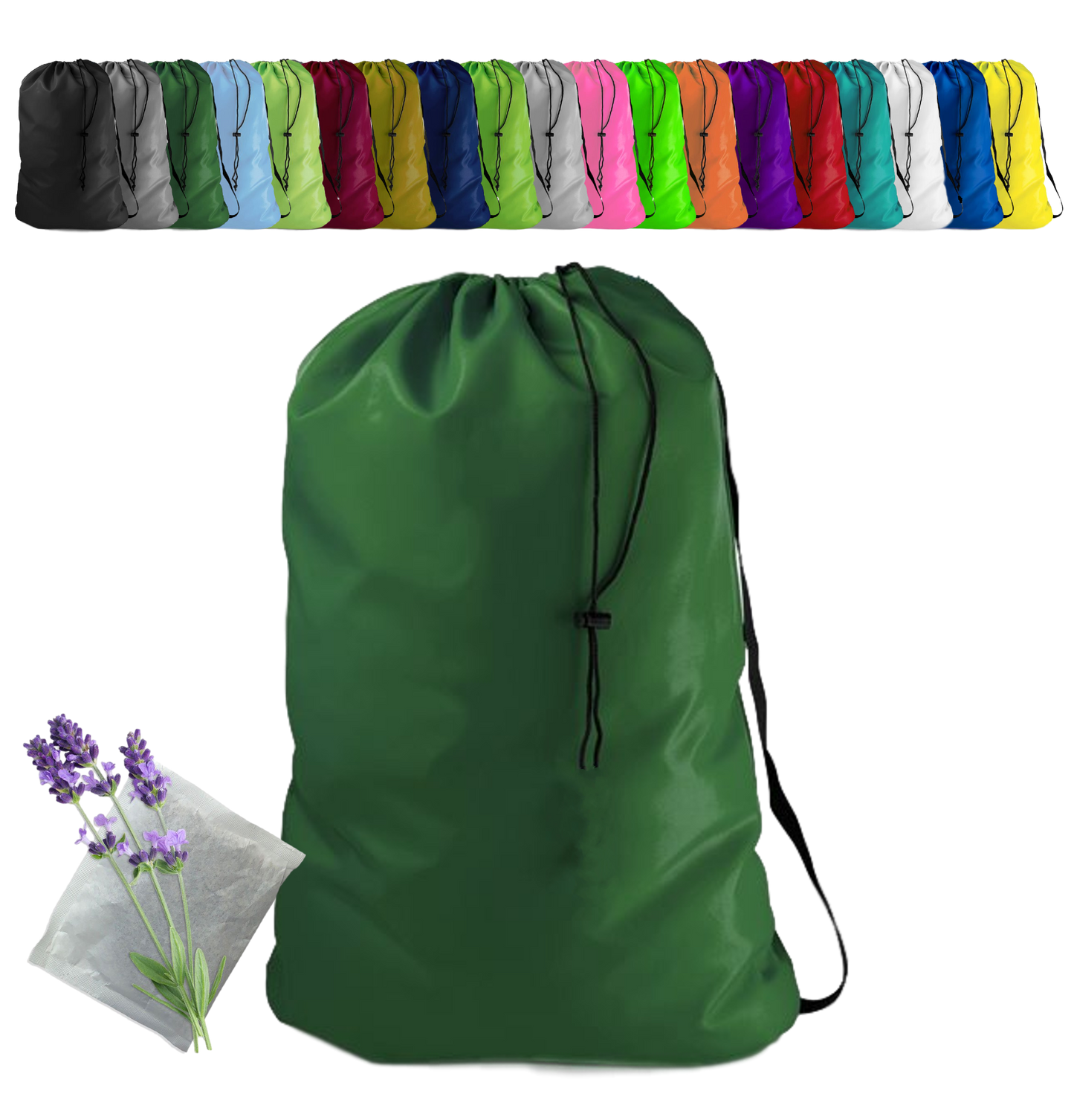 Heavy Duty Laundry Bag w/Shoulder Strap by Ultra Essentials, XXL 30" X 40" Tear Resistant Utility Bags, Dorm Hamper, Camping Tent, Sports Ball, Clothes, Yarn Storage, 1 Lavender Sachet