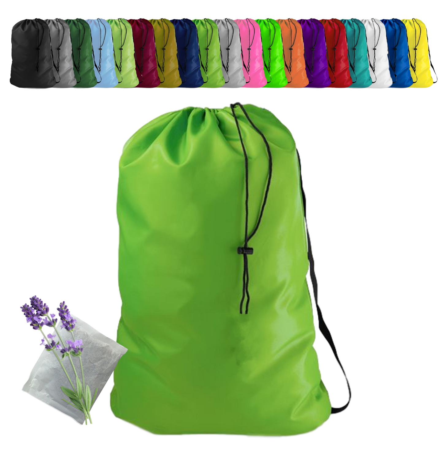 Heavy Duty Laundry Bag w/Shoulder Strap by Ultra Essentials, XXL 30" X 40" Tear Resistant Utility Bags, Dorm Hamper, Camping Tent, Sports Ball, Clothes, Yarn Storage, 1 Lavender Sachet