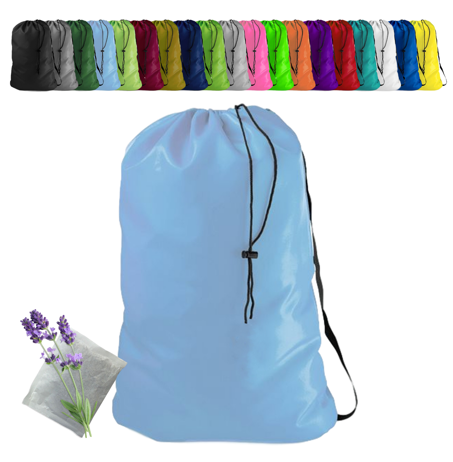 Heavy Duty Laundry Bag w/Shoulder Strap by Ultra Essentials, XXL 30" X 40" Tear Resistant Utility Bags, Dorm Hamper, Camping Tent, Sports Ball, Clothes, Yarn Storage, 1 Lavender Sachet