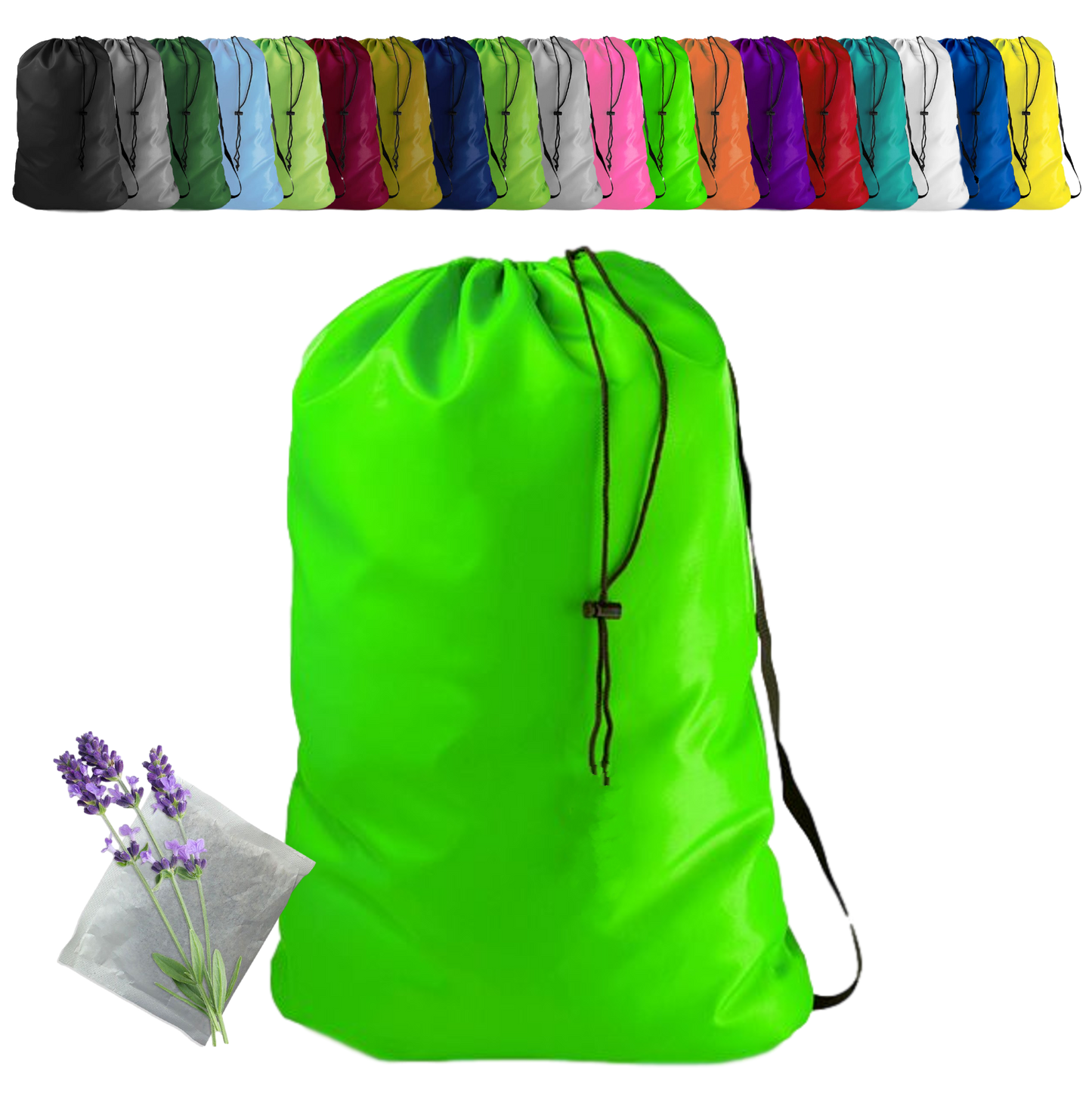 Heavy Duty Laundry Bag w/Shoulder Strap by Ultra Essentials, XXL 30" X 40" Tear Resistant Utility Bags, Dorm Hamper, Camping Tent, Sports Ball, Clothes, Yarn Storage, 1 Lavender Sachet