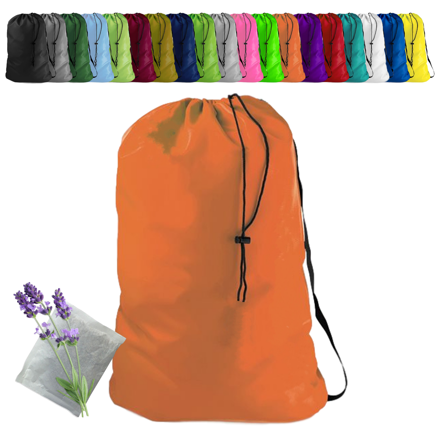 Heavy Duty Laundry Bag w/Shoulder Strap by Ultra Essentials, XXL 30" X 40" Tear Resistant Utility Bags, Dorm Hamper, Camping Tent, Sports Ball, Clothes, Yarn Storage, 1 Lavender Sachet