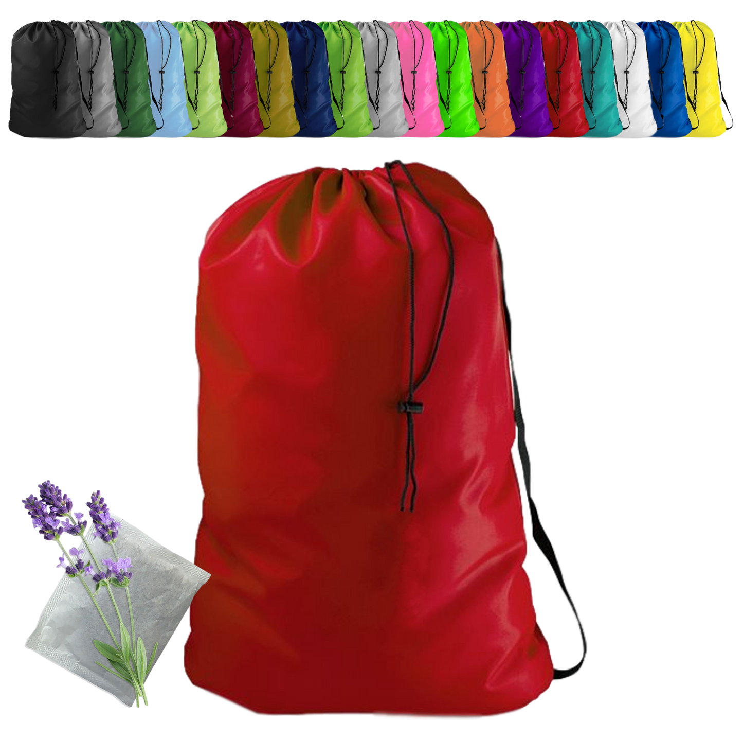 Heavy Duty Laundry Bag w/Shoulder Strap by Ultra Essentials, XXL 30" X 40" Tear Resistant Utility Bags, Dorm Hamper, Camping Tent, Sports Ball, Clothes, Yarn Storage, 1 Lavender Sachet