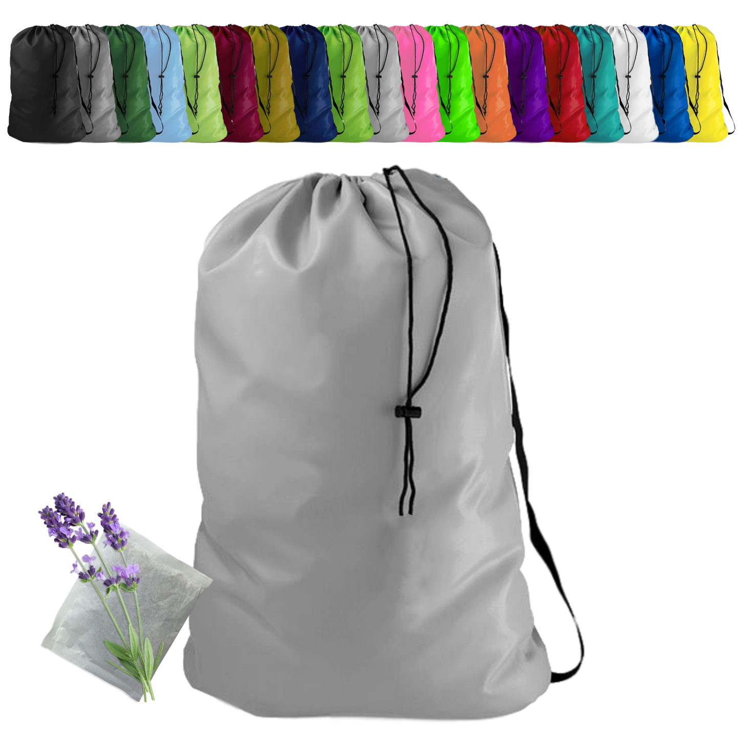 Heavy Duty Laundry Bag w/Shoulder Strap by Ultra Essentials, XXL 30" X 40" Tear Resistant Utility Bags, Dorm Hamper, Camping Tent, Sports Ball, Clothes, Yarn Storage, 1 Lavender Sachet