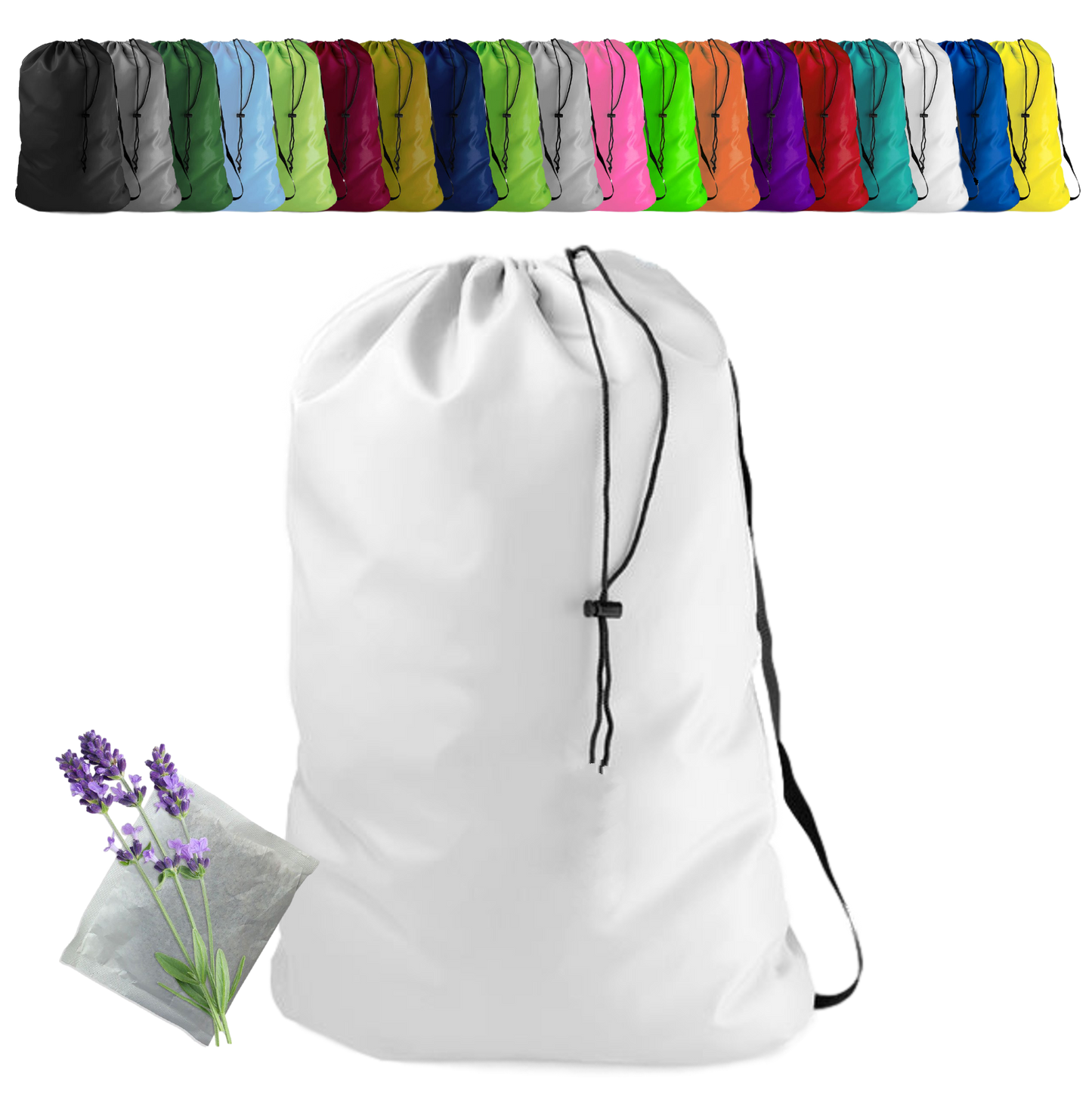 Heavy Duty Laundry Bag w/Shoulder Strap by Ultra Essentials, XXL 30" X 40" Tear Resistant Utility Bags, Dorm Hamper, Camping Tent, Sports Ball, Clothes, Yarn Storage, 1 Lavender Sachet