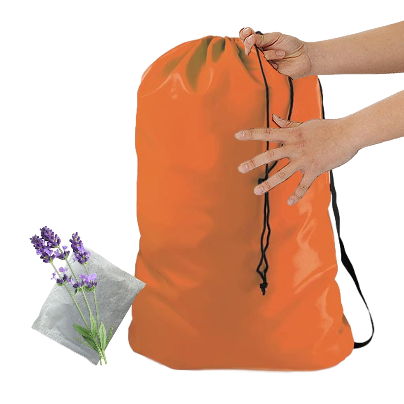 A++Heavy Duty Laundry Bag w/Shoulder Strap by Ultra Essentials, XL 24" X 36" Tear Resistant Utility Bags, Dorm Hamper, Camping Tent, Sports Ball, Clothes, Yarn Storage, 1 Lavender Sachet