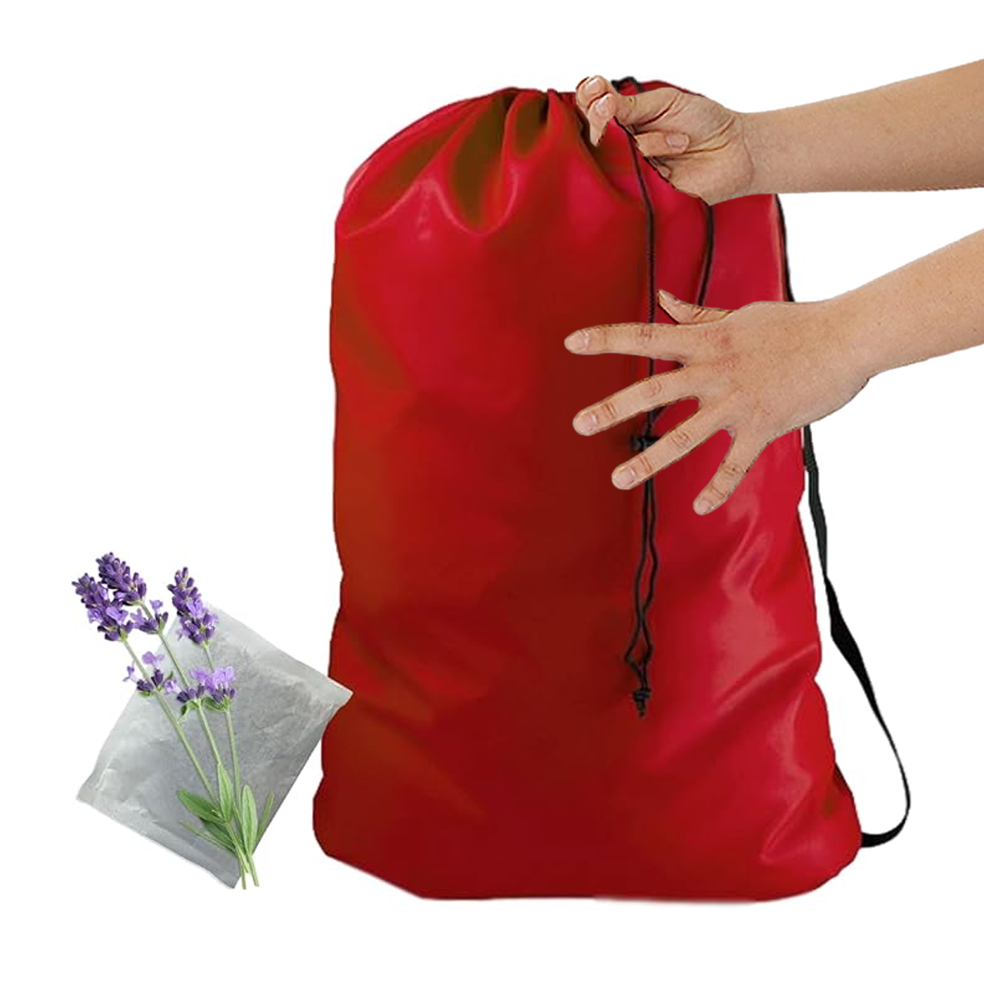 A++Heavy Duty Laundry Bag w/Shoulder Strap by Ultra Essentials, XL 24" X 36" Tear Resistant Utility Bags, Dorm Hamper, Camping Tent, Sports Ball, Clothes, Yarn Storage, 1 Lavender Sachet