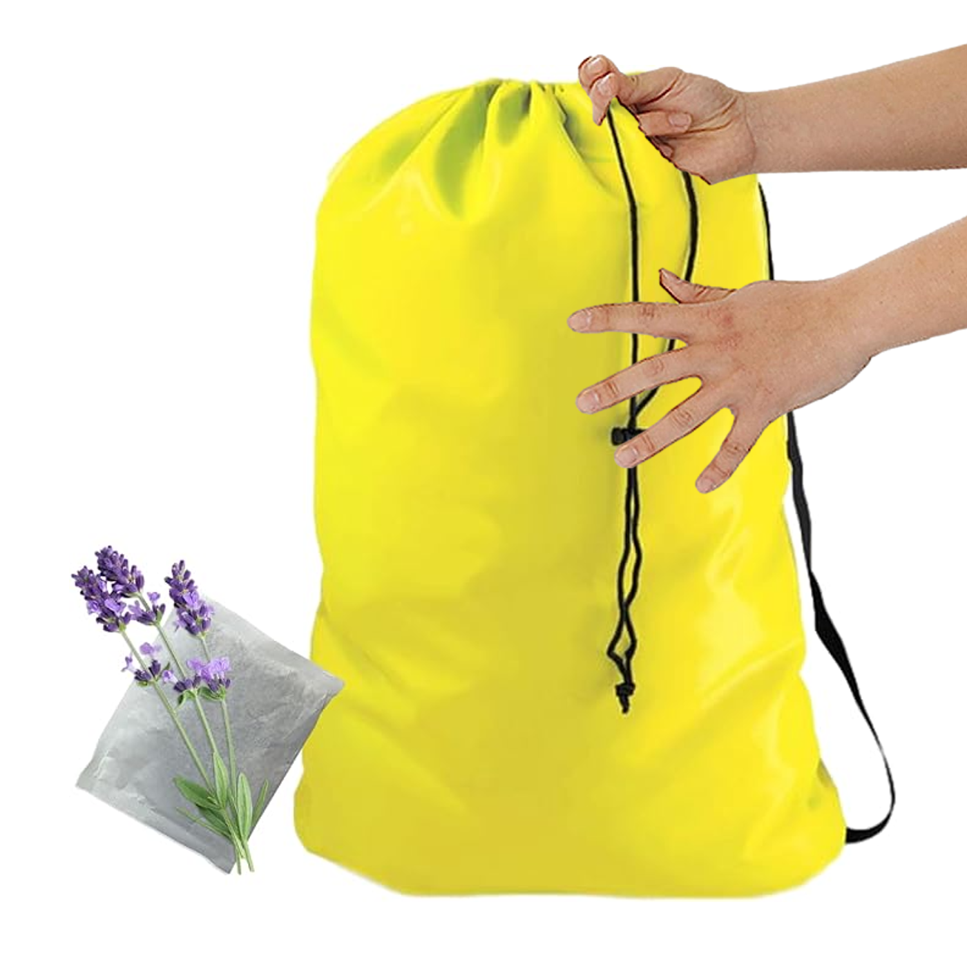 A++Heavy Duty Laundry Bag w/Shoulder Strap by Ultra Essentials, XL 24" X 36" Tear Resistant Utility Bags, Dorm Hamper, Camping Tent, Sports Ball, Clothes, Yarn Storage, 1 Lavender Sachet